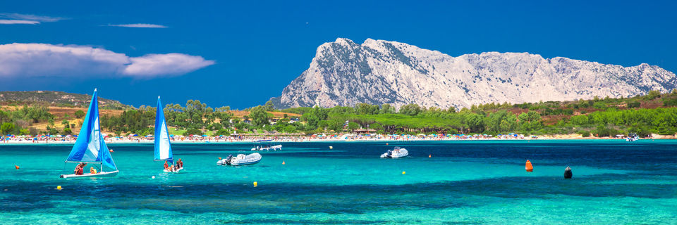 san teodor beach and yachts Sardinia Island, Italy