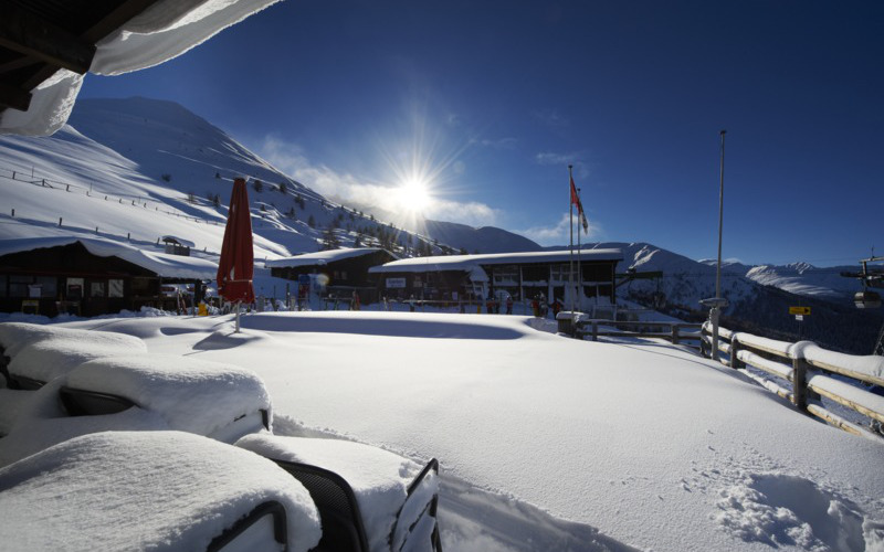 davos ski resort near lake lugano
