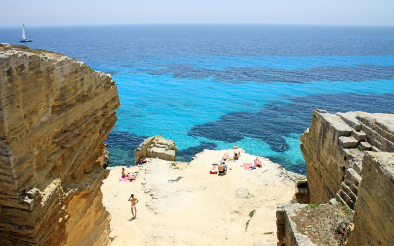 favignana island cala di bue, sicily